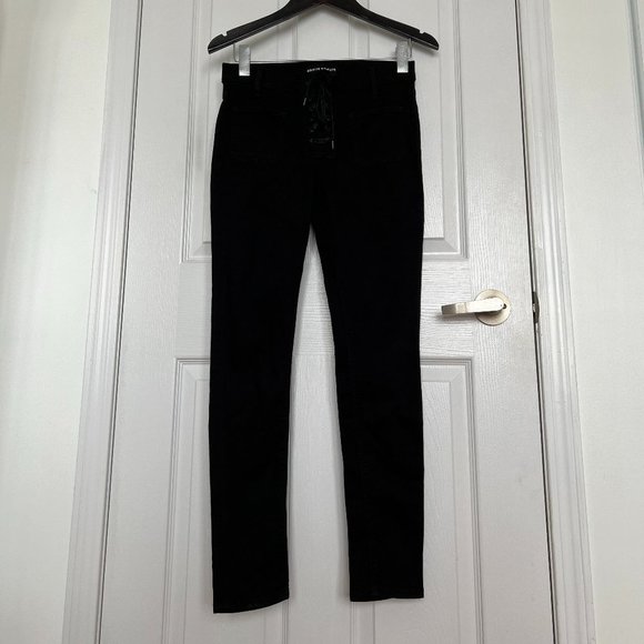 Aritzia Denim Forum | The Nico Mid Rise Skinny Crop Lace-Up Jeans - Picture 9 of 12